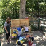 Sensory exploration with the mud kitchen