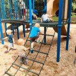 Playground climber outside